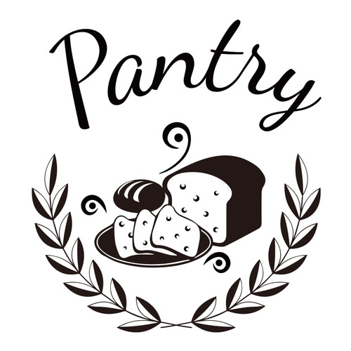 SUPERDANT Pantry Wall Decals Bread Food Vinyl Wall Art Stickers Olive Branches Sticker Pantry Sign Decor Kitchen Wall Decals for Home Restaurant Coffee Shop Store Office Decorations