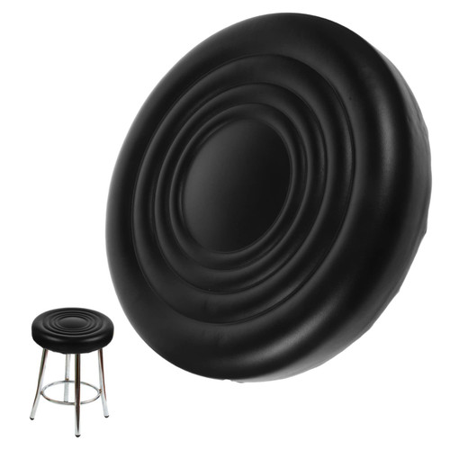 Holibanna Round Stool Noodles Counter Stools Counter Bar Stools Leather Kit Foam Padded Seat Cushion Bar Chair Pu Seat Stool Chair Cover Pu Seating Part Chair Round Stool Pu Seat Black Round