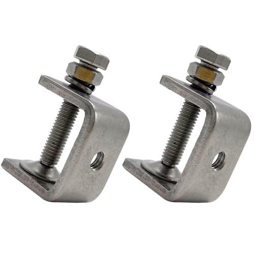 2Pcs C Clamps, 304 Stainless Steel Tiger Clamp for Mounting, Heavy Duty Woodworking G Clamp Set Tiger Clamp Tools with Stable Wide Jaw Opening & Protective Pads for Welding/Carpenter(30MM) 2Pcs C Clamps, 304 Stainless Steel Tiger Clamp for Mounting, Heavy Duty Woodworking G Clamp Set Tiger Clamp Tools with Stable Wide Jaw Opening & Protective Pads for Welding/Carpenter(30MM)