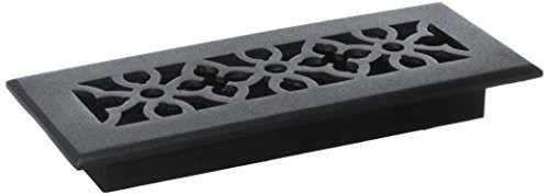 Decor Grates AGA310-BLK 3-Inch by 10-Inch Gothic Black Aluminum Floor Register