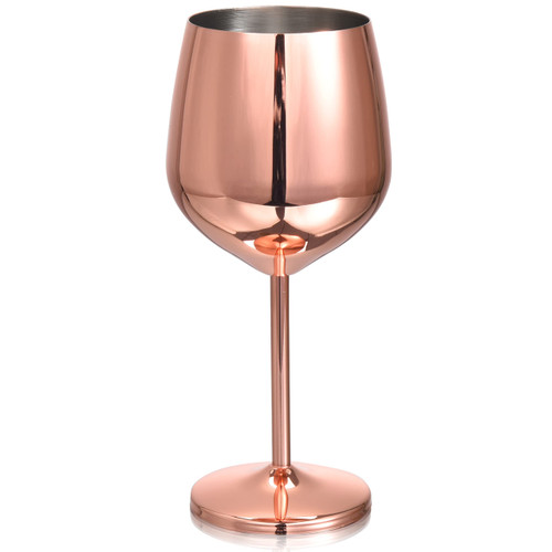 Bruntmor Stainless Steel Wine Glass - 17 Oz Unbreakable 8 inches Tall Wine Glasses - Shatterproof, Metal Copper, Stemmed Drinkware For Champagne, Cocktail - Wedding Goblets Glass - 1 Rose Gold Bruntmor Stainless Steel Wine Glass - 17 Oz Unbreakable 8 inches Tall Wine Glasses - Shatterproof, Metal Copper, Stemmed Drinkware For Champagne, Cocktail - Wedding Goblets Glass - 1 Rose Gold