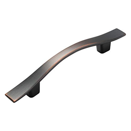 Amazer Cabinet Handle Pulls, D011 Oil Rubbed Bronze Cabinet & Furniture Handle Pulls Hardware Bin Cup Knobs - 3" Inch (76mm) Hole Centers - 10 Pack