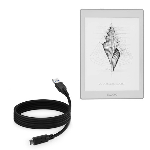 BoxWave Cable Compatible with Onyx BOOX Nova Air2 - DirectSync - USB 3.0 A to USB 3.1 Type C, USB C Charge and Sync Cable for Onyx BOOX Nova Air2-6ft - Black