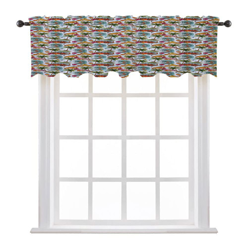 LIGUTARS Valance Curtains, Abstract Abstract Half Window Curtain, Surf Themed Vintage Van Flower Arrangement, 36" W x 18" L, Kitchen Windows Bathroom Bedroom, Multicolor LIGUTARS Valance Curtains, Abstract Abstract Half Window Curtain, Surf Themed Vintage Van Flower Arrangement, 36" W x 18" L, Kitchen Windows Bathroom Bedroom, Multicolor