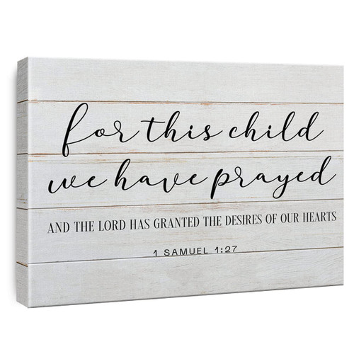 Inspirational Bible Verses Canvas Wall Art for This Child We Have Prayed 1 Samuel 1:27 Print Framed Christian Painting Artwork Ready to Hang Home Nursery Decor 15x11.5 Inches Inspirational Bible Verses Canvas Wall Art for This Child We Have Prayed 1 Samuel 1:27 Print Framed Christian Painting Artwork Ready to Hang Home Nursery Decor 15x11.5 Inches