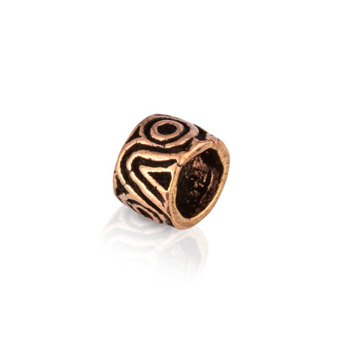 NKlaus Bronze Beard Bead Antique Rustic Look Germanic Celtic Viking Gothic 3146