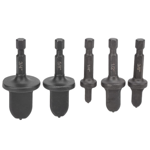 5Pcs Swaging Tool Drill Bit Set, Bearing Steel Air Conditioner Copper Tube Expander Swaging Tool with Hex Handle