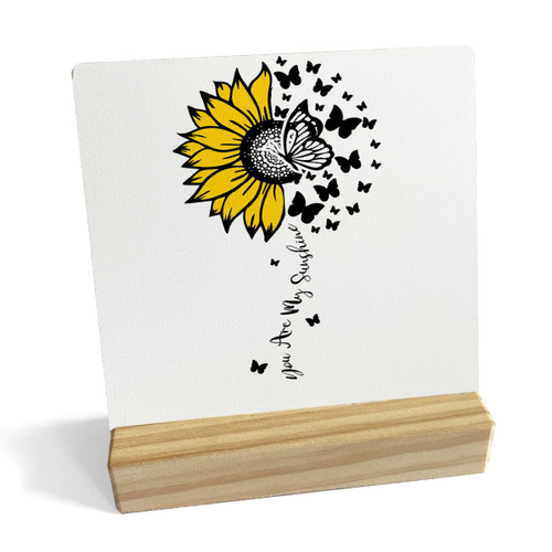 You are My Sunshine Quote Wooden Plaque Sign Desk Decor, Butterfly Sunflower Wood Stand Signs Desk Decor, Rustic Decor for Home Office Shelf Desk 4 x 4 Inches You are My Sunshine Quote Wooden Plaque Sign Desk Decor, Butterfly Sunflower Wood Stand Signs Desk Decor, Rustic Decor for Home Office Shelf Desk 4 x 4 Inches