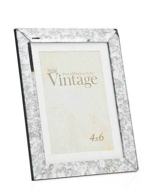 Philip Whitney Bronze Mirrored 4x6 Picture Frame