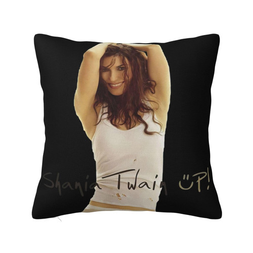 Shania Music Twain Singer Up! Throw Pillow Covers Double Printing Pillowcase Super Soft Pillow Cover for Chair Cushion Home Decor 26"X26"