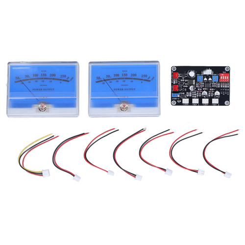 VU Meter Driver Board, VU Meter Easy Operation ABS Adjustable Backlit Widely Used VU Meter with Driver Board for DIY Home Car Audio Conversion