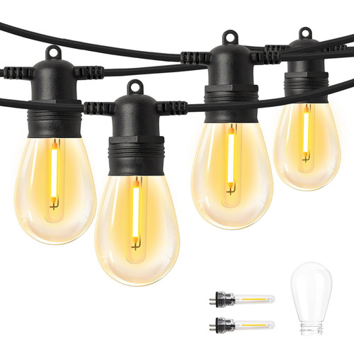 STARWISH 32FT String Lights for Outside LED Edison Vintage Shatterproof Bulbs IP65 Waterproof Outdoor String Lights, Heavy-Duty Commercial Grade String Lights for Patio, Cafe, Bistro, Backyard