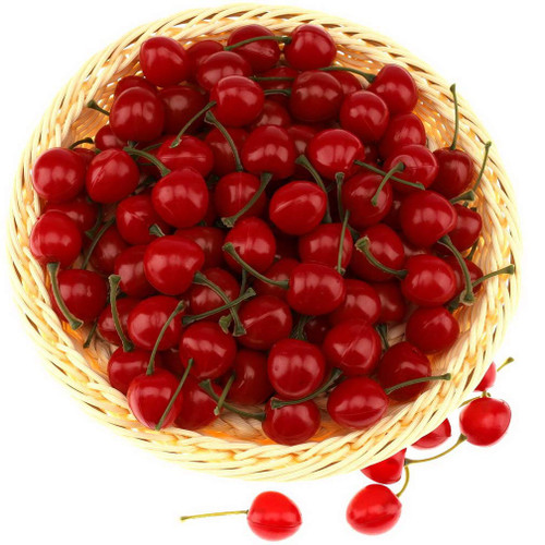 Gresorth 50pcs Artificial Lifelike Red Cherry Decoration Fake Chrries Fruit Food Home Party Christmas Display Gresorth 50pcs Artificial Lifelike Red Cherry Decoration Fake Chrries Fruit Food Home Party Christmas Display