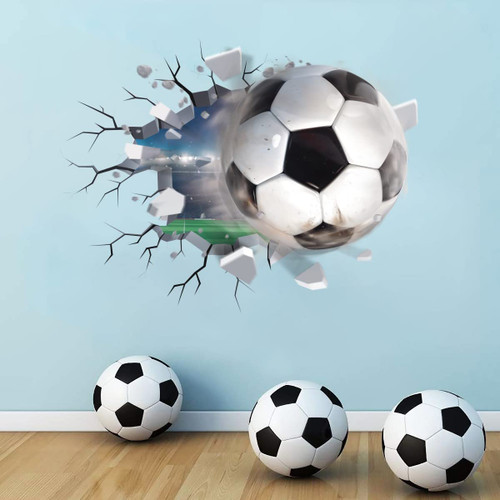 TOARTi 3D Football Wall Stickers,Football Wall Decals for Boys Room,Soccer Football Wall Art Decal for Boys Bedroom Soccer Room Decoration TOARTi 3D Football Wall Stickers,Football Wall Decals for Boys Room,Soccer Football Wall Art Decal for Boys Bedroom Soccer Room Decoration