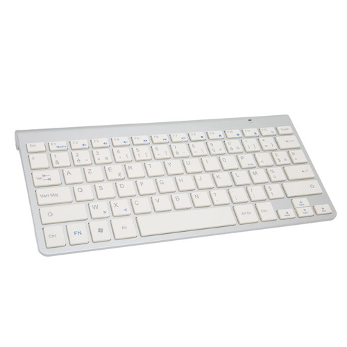 ASHATA Wireless Keyboard 2.4g Portable Wireless BT Keyboard French English/Thai English/German English/Spanish English Bilingual Keyboard for Desktop Laptop Tablet(French English Bilingual)
