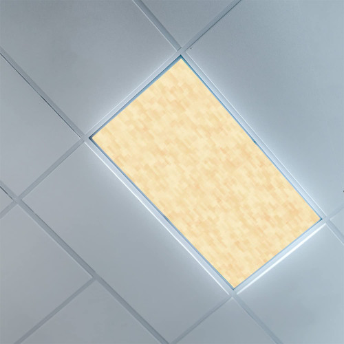Lorougei Fluorescent Light Covers for Classroom Office-Ivory Pattern-Light Filters Ceiling LED Ceiling Light Covers-2ft x 4ft Drop Ceiling Fluorescent Decorative,Cream