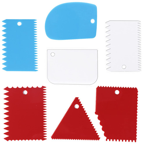 Cake Smoother Scraper Dough Scraper Tools Set,Cake Icing Scraper Smoother,Reusable Bread Cream Pizza Cutter,Flexible Plastic Pastry Cutter,For Baking Cake Edge Stripe Decorating Comb(7Pcs,Multicolor) Cake Smoother Scraper Dough Scraper Tools Set,Cake Icing Scraper Smoother,Reusable Bread Cream Pizza Cutter,Flexible Plastic Pastry Cutter,For Baking Cake Edge Stripe Decorating Comb(7Pcs,Multicolor)