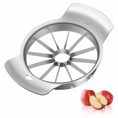 Supercenter Apple Cutter and Slicer - Stainless Steel Apple Corer - 4.72 Inch Apple Corer Tool with 12 Super Sharp Blades, Lightweight Apple Slicer and Corer & Dishwasher Safe