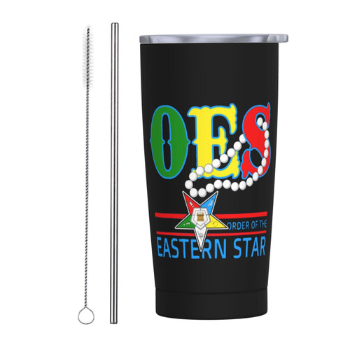 REFYLD Oes Emblem Travel Mug Cup 20 Oz Thermal Mug With Stainless Steel Straw Women'S.Women Man'S Travel Cup