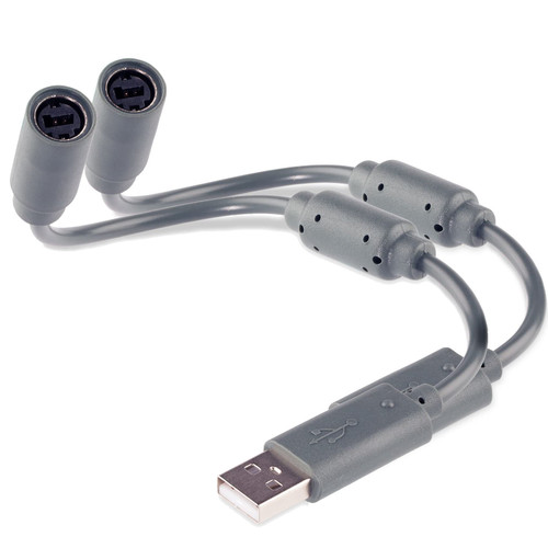 USB Breakaway Cord for Microsoft Xbox 360 & Slim Wired Controller, Dongle Adapter Extension Cable, Pack of 2