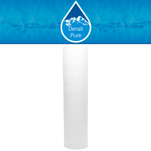 Replacement for Aqua Pure AP102T Polypropylene Sediment Filter - Universal 10-inch 5-Micron Cartridge Compatible with Aqua Pure AP102T Residential Whole House Water Filter - Denali Pure Brand
