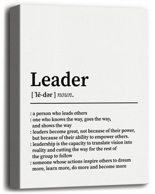 Canvas Wall Art Leadership Gifts Sign Decor, Leadership Quote, Thank You Boss Gift Canvas Prints Poster Wall Art for Office Decor, Hanging Wall Decor, Great Art Gift for Leadership Boss12x15