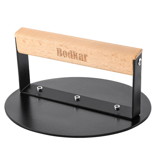 bodkar Smash Burger Press 6 inch, Round Burger Smasher Grill Press for Griddle Bacon Press Meat Steak Press with Wood Handle bodkar Smash Burger Press 6 inch, Round Burger Smasher Grill Press for Griddle Bacon Press Meat Steak Press with Wood Handle