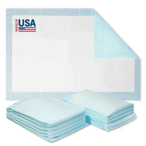 Wave Disposable Super Absorbent Underpads - 23''x36 Multi-Purpose Incontinence Pads - 6-Layer Chux for Beds, Floors - Ideal for Kids, Adults, Elderly & Puppy Training - Made in The USA (30 Count) Wave Disposable Super Absorbent Underpads - 23''x36 Multi-Purpose Incontinence Pads - 6-Layer Chux for Beds, Floors - Ideal for Kids, Adults, Elderly & Puppy Training - Made in The USA (30 Count)