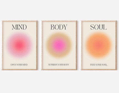 Positive Aura Posters for Room Aesthetic 3 Piece Colorful Aura Grainy Gradient Canvas Wall Art Spiritual Soul Body Mind Quote Print Painting Danish Pastel Home Wall Decor for Bedroom 12x16in Unframed Positive Aura Posters for Room Aesthetic 3 Piece Colorful Aura Grainy Gradient Canvas Wall Art Spiritual Soul Body Mind Quote Print Painting Danish Pastel Home Wall Decor for Bedroom 12x16in Unframed