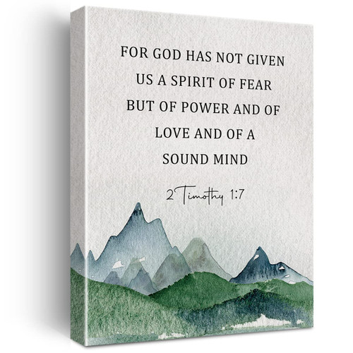 for God Has Not Given Bible Verse Quote Canvas Wall Art Inspirational Modern Rustic Decor 2 Timothy 1:7 Scripture Poster Picture Artwork 11.5"x15",Christian Gift for Home Office Decor (Wooden Framed) for God Has Not Given Bible Verse Quote Canvas Wall Art Inspirational Modern Rustic Decor 2 Timothy 1:7 Scripture Poster Picture Artwork 11.5"x15",Christian Gift for Home Office Decor (Wooden Framed)