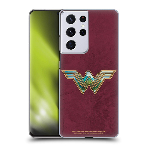 Head Case Designs Officially Licensed Wonder Woman Movie Themiscyra Logos Hard Back Case Compatible with Samsung Galaxy S21 Ultra 5G