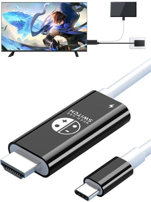 Dnkeaur USB C to HDMI Adapter Cable Compatible with Nintendo Switch, Type-C to HDMI Conversion Cable Replaces The Switch Docking Station for TV Projection Screen, Nintendo Switch OLED Dock