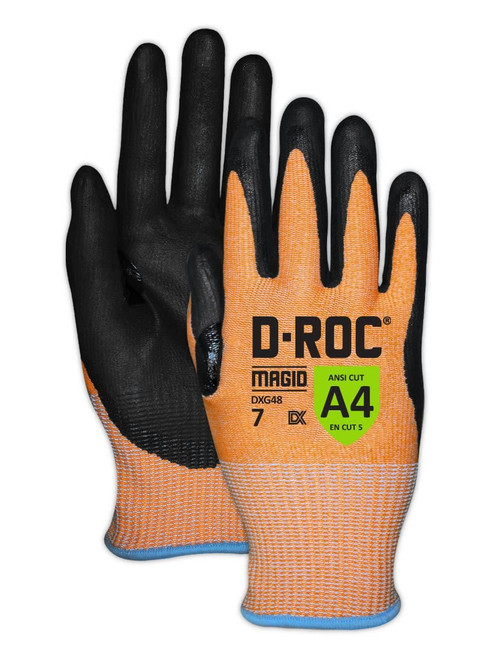 MAGID DXG48 D-ROC DX Technology TriTek Cut-Resistant Work Gloves,Size 9/L (1 Pair)