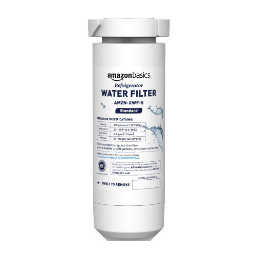 Amazon Basics Replacement GE XWF Refrigerator Water Filter, Standard Filtration