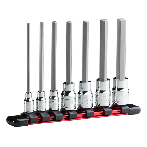 Capri Tools 30500-7HSL Long Hex Bit Socket Set, SAE, Advanced Series, 7-Piece