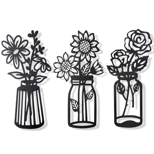 Set of 3 Metal Flowers Wall Decor Metal Flower Minimalism Metal Flower Wall Art Decor Wall Art Black Flower Iron Decor Metal Wall Sculpture for Patio Balcony Bathroom Decor Wall Art Bathroom Decor Set of 3 Metal Flowers Wall Decor Metal Flower Minimalism Metal Flower Wall Art Decor Wall Art Black Flower Iron Decor Metal Wall Sculpture for Patio Balcony Bathroom Decor Wall Art Bathroom Decor