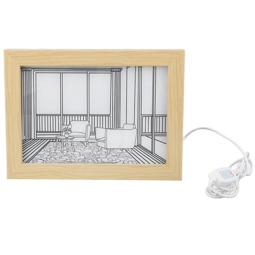Hyuduo Decorative Light Painting, 3 Light Modes, LED Lighting Painting, Decoration for Room Wall Art Decoration (L)
