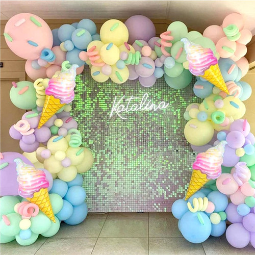 Ice Cream Party Decorations?Pastel Balloon Garland Arch Kit 145pcs Macaron Rainbow Balloon with long Balloon Ice Cream Foil Balloon for Baby Shower Birthday Ice Cream Themed Party Supplies Ice Cream Party Decorations?Pastel Balloon Garland Arch Kit 145pcs Macaron Rainbow Balloon with long Balloon Ice Cream Foil Balloon for Baby Shower Birthday Ice Cream Themed Party Supplies