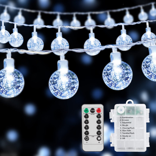 Outdoor String Lights Battery Operated 33FT 100LED String Lights Indoor Waterproof Mini Globe Lights, with Remote Timer 8 Lighting Modes, for Garden Bedroom Wedding Halloween Christmas Party Decor Outdoor String Lights Battery Operated 33FT 100LED String Lights Indoor Waterproof Mini Globe Lights, with Remote Timer 8 Lighting Modes, for Garden Bedroom Wedding Halloween Christmas Party Decor