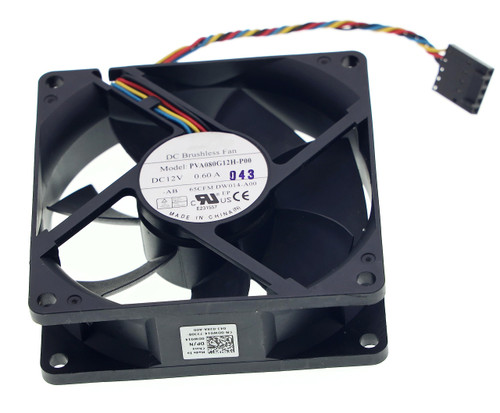 LEYEYDOJX New Cooling Fan for PVA080G12H-P00 089R8J 89R8J DC 12V 0.60A 8CM 8025 5-pin 4-Wire Size:80x80x25mm