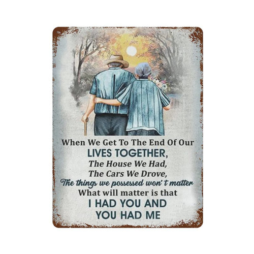 VIOFLOW Vintage Metal Tin Sign to My Wife Couple Wife Gift from Husband Old Couple Gift Valentine's Day Sign Funny Novelty Kitchen Bar Club Garage Garden Home Decor Wall Art Tin Signs 12X16 Inches