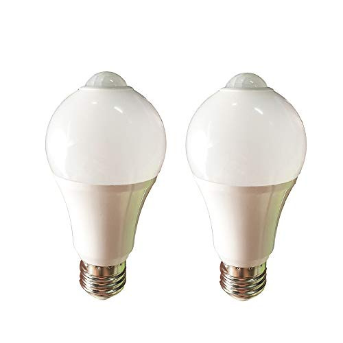 2 Pack LED A19 Light Bulbs with Motion Detection Sensor Motion PIR Infrared Sensor Light Bulb Motion Activated Dusk to Dawn 12W 1000lm 6000K for Front Door Porch Garage Basement Hallway Closet 2 Pack LED A19 Light Bulbs with Motion Detection Sensor Motion PIR Infrared Sensor Light Bulb Motion Activated Dusk to Dawn 12W 1000lm 6000K for Front Door Porch Garage Basement Hallway Closet