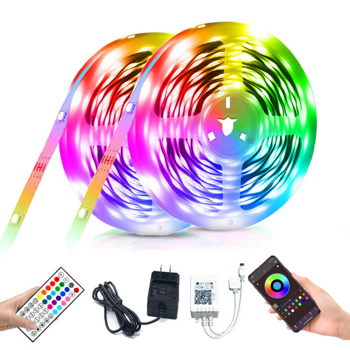 LED Strip Lights 65.6ft LED Lights for Bedroom (2 Rolls of 32.8ft), Music Sync Color Changing Light Strips Bluetooth with App Control Remote, 5050 RGB Smart Lights for Party Bedroom Living Room Home LED Strip Lights 65.6ft LED Lights for Bedroom (2 Rolls of 32.8ft), Music Sync Color Changing Light Strips Bluetooth with App Control Remote, 5050 RGB Smart Lights for Party Bedroom Living Room Home