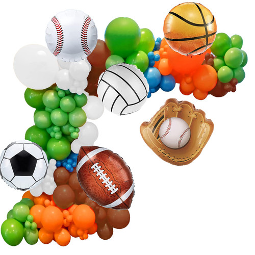 148 pcs Sport Balloons Arch Garland Football Party Decoration White Brown Green Orange Blue Balloons Camping Party Supplies for Sport Favor Theme Birthday Party Decorations 148 pcs Sport Balloons Arch Garland Football Party Decoration White Brown Green Orange Blue Balloons Camping Party Supplies for Sport Favor Theme Birthday Party Decorations