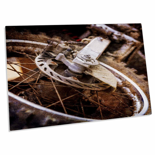 3dRose Detail of a Rear Wheel of a Motocross Race Motorcycle - Desk Pad Place Mats (dpd-276070-1)
