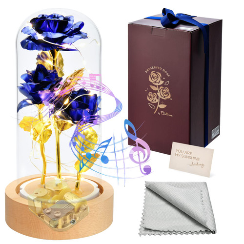 Bottisia Rose Flower Gifts for Women,Birthday Gifts for Women,Gifts for Her,Gifts for Mom,Artificial Flower Rose Light Up Rose in A Glass Dome,Women Gifts,Valentines,Anniversary,Wedding Gifts(Blue) Bottisia Rose Flower Gifts for Women,Birthday Gifts for Women,Gifts for Her,Gifts for Mom,Artificial Flower Rose Light Up Rose in A Glass Dome,Women Gifts,Valentines,Anniversary,Wedding Gifts(Blue)