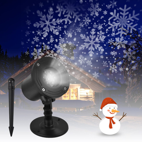 Christmas Projector Lights Outdoor, Waterproof Led Snowflake Projector Lights, Snowfall Dynamic Snow Effect Decorative Lighting for Christmas Xmas Holiday Wedding Indoor Party Decoration Show