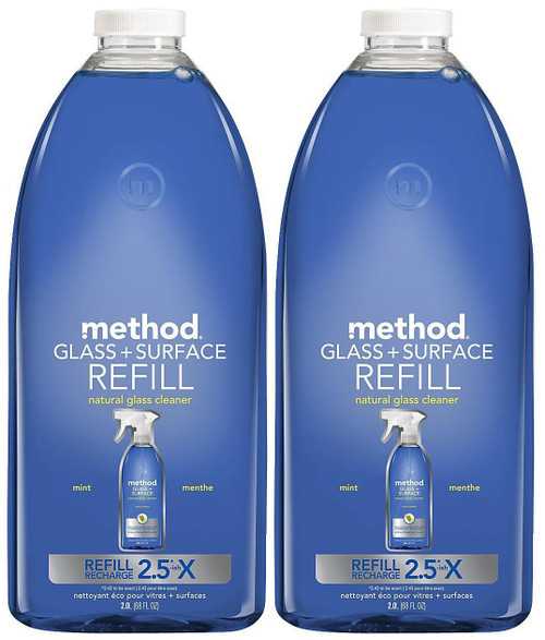Method Glass & Surface Refill, Mint, 68 Fl Oz (Pack of 2)