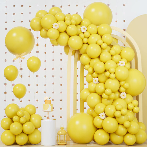 140Pcs Yellow Balloons Yellow Balloon Garland Arch Kit 5/10/12/18 Inch Matte Latex Yellow Balloons Different Sizes as Honey Bee Gender Reveal Balloons Baby Shower Birthday Sunflower Party Decorations 140Pcs Yellow Balloons Yellow Balloon Garland Arch Kit 5/10/12/18 Inch Matte Latex Yellow Balloons Different Sizes as Honey Bee Gender Reveal Balloons Baby Shower Birthday Sunflower Party Decorations