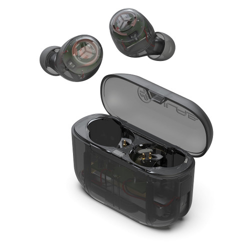 JLab Go Air Pop True Wireless Bluetooth Earbuds + Charging Case | Clear | Dual Connect | IPX4 Sweat Resistance | Bluetooth 5.1 Connection | 3 EQ Sound Settings Signature, Balanced, Bass Boost